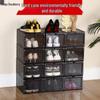 Magnetic Transparent Drawer-Style Shoe Storage Box - Space-Saving Side-Opening Cabinet