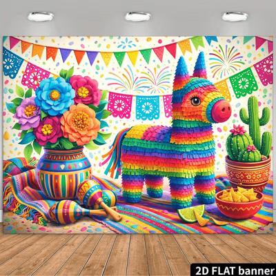 2D bunte Pinata Fiesta Kulisse Mexikanische Themenparty Fotografie