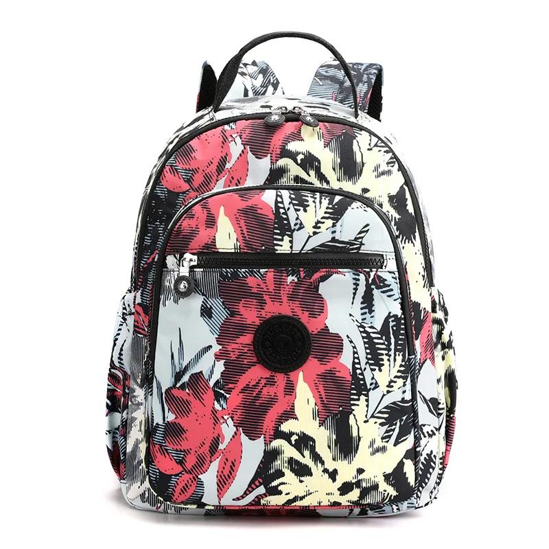 New Printing Women'S Waterproof Nylon Backpack Simple School Bag for Teenage Girl Shoulder Travel Bag School Backpack 2023
