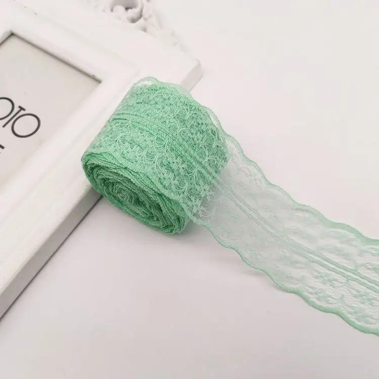 10Meters/Roll 4.5CM Red Black Blue Embroidery Lace Ribbon DIY Apparel Sewing Fabric Wedding Christmas Halloween Gift Decoration