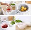 Dual Layer Rice Wash Strainer Kitchen Fruits Vegetable Cleaning Container Basket