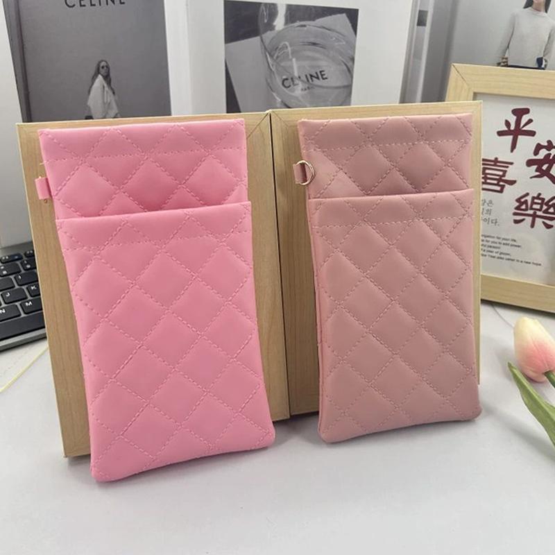 Double-Layer Eyeglasses Pouch Pu Leather Sunglasses Bag Waterproof High-End Glasses Bag Portable Sunglasses Case