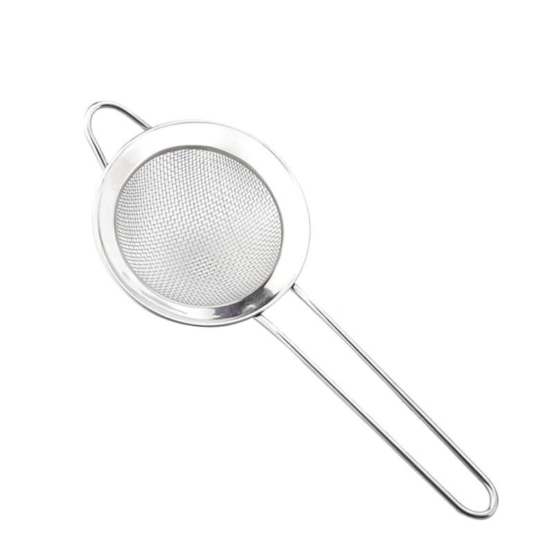 Jinghuisichuang Stainless Steel Soy Milk Strainer [Multiple Uses, Uniform Mesh] Frying Basket Colander Flour Sieve 10cm