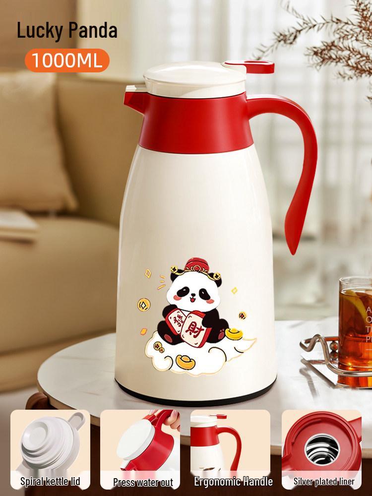 

Large Capacity Insulated Thermos Flask with Glass Liner, 7-Hour Heat Preservation, Boiling Water Warming Pot, Hot Water Bottle for Home Use.