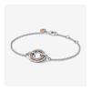 Pandora Two Two-tone Logo & Pav Chain Bracelet 582741C01