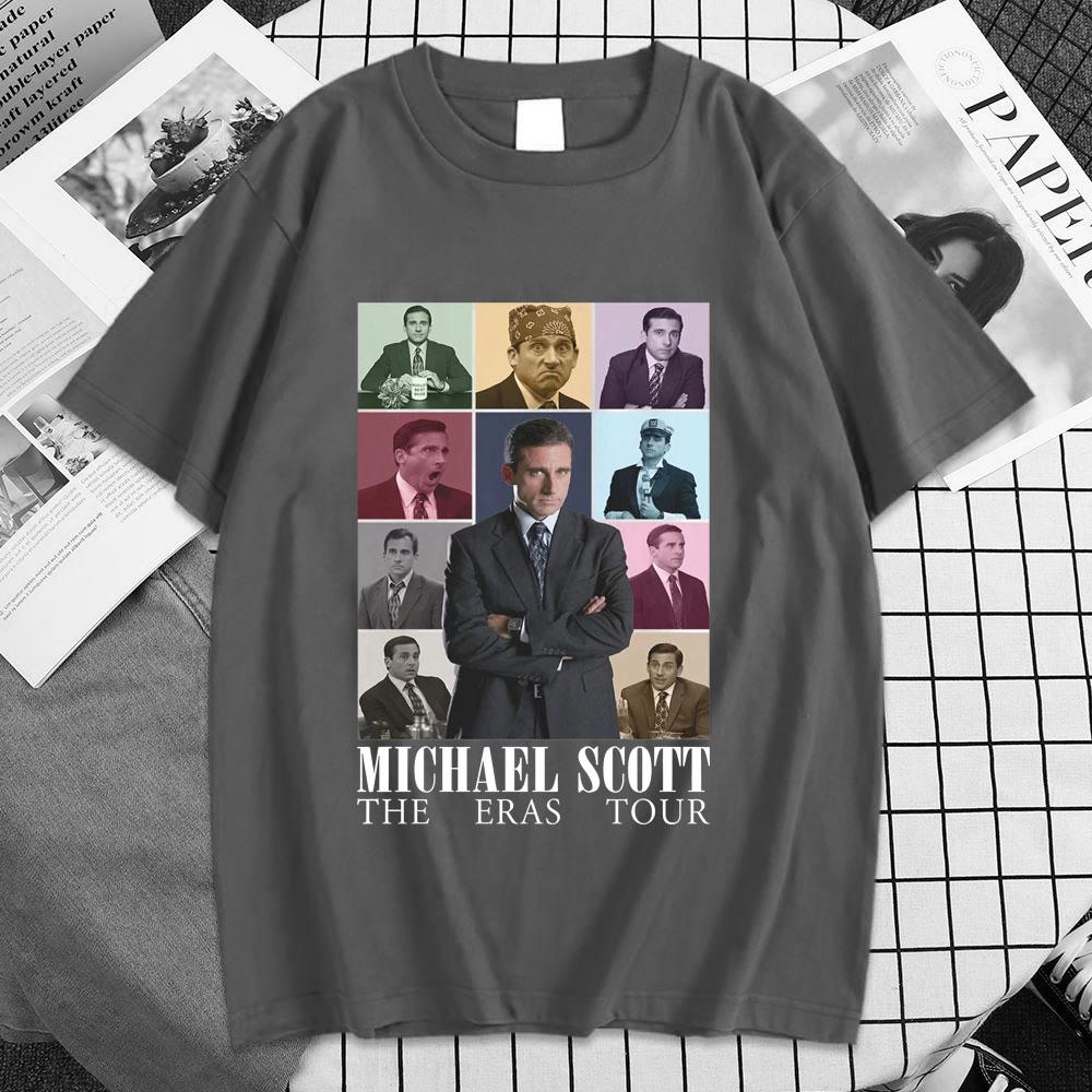 Michael Scott The Eras Tour T Shirts Homage The Office TV Show Comfort Colors Tshirt Unisex Women Hip Hop Tees Harajuku Streetwear