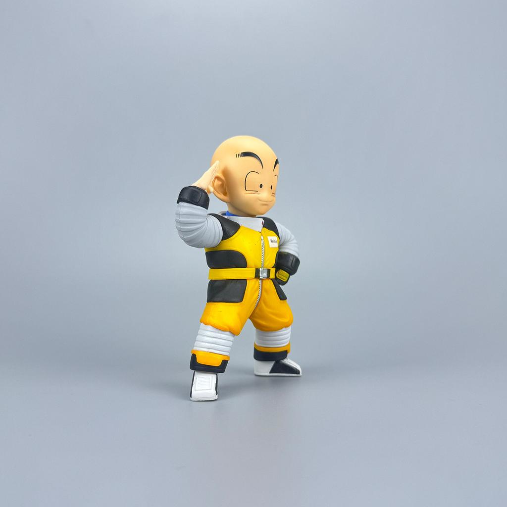 Dragon Ball Anime Figure PVC Q Version Spacesuit Goku Krillin Collectible Model Desktop Ornament For Anime Fans Trendy Toy Gift