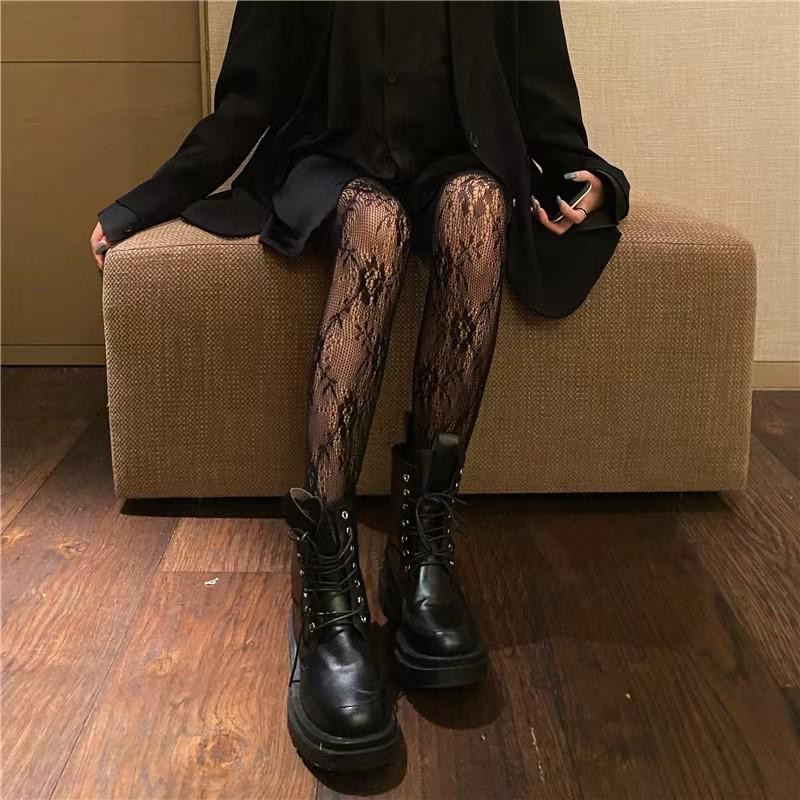 Fashion Sexy Women Pantyhose Tights Sexy Mesh Fishnet Pantyhose Nylon Print Tight Stocking Female Hosiery Conjoined socks