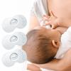 1 Pair Breastfeeding Contact Nipple Shields Protecting Sore Food-Grade Silicone Butterfly Design Multiple Sizes Flat or Inverted Nipples Breastfeeding