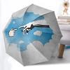 1pc Cloud Connection Automatic Folding Umbrella, 8-Rib Durable Iron Frame, Compact Travel Umbrella for Women & Men015