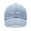 1pc Piste Again Printed Retro Style Washed Baseball Cap for Women,outdoor Leisure Distressed Sun Cap for Casual Wear,beach Party