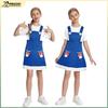 Halloween Girls' Cute Cartoon Mushroom Cosplay Overalls Dress