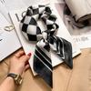 Blue and white temperament 71 small square scarf silk scarf women's new summer thin versatile fashion simple high-end scarf