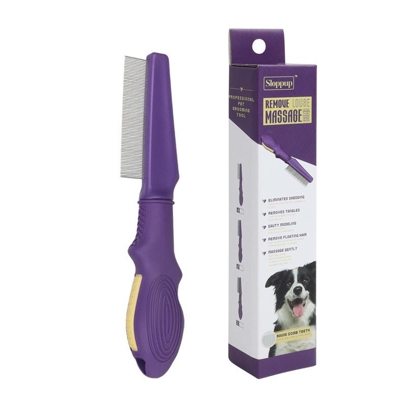 Sloppup Pet Deshedding Comb for Cats & Dogs - Undercoat Thinning & Grooming Tool
