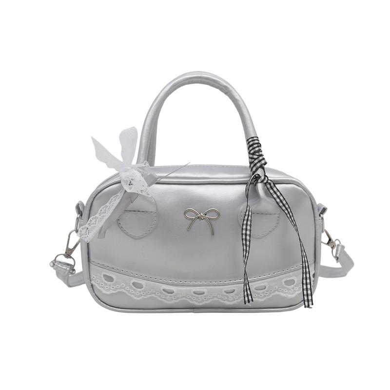 Trendy personality popular versatile shoulder bag women's foreign leisure high sense solid color ribbon temperament messenger bag