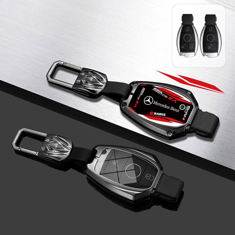 Car Key Case Cover Bag For Mercedes Benz A B C E S V R-Class C43 CLA GLA GLB GLC GLK SLK SL Vito W211 W203 W204 W210 W124 AMG W2