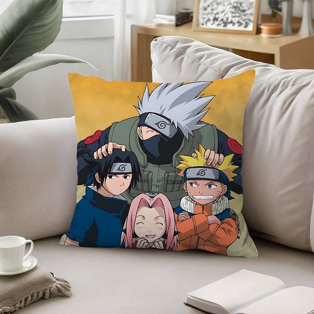 Naruto Pillow Case Sofa And Living Room Decorative Cushion Covers Dustproof And Miteproof Invisible Zipper