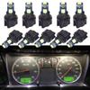 10Pcs T5 Car Auto Wedge LED Light Bulb Lamp Dash Board Instrument White Ice Blue Universal Car Interior Light Accessories