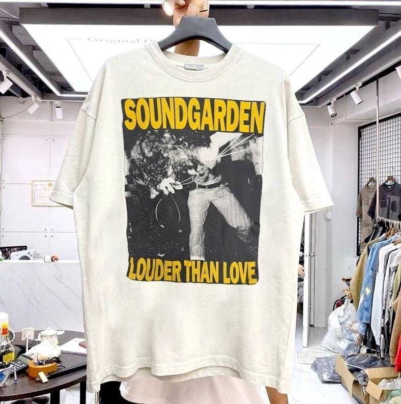1989 Soundgarden Louder Than Love White Unisex T shirt Classic style S-5XL Unisex T-Shirt S