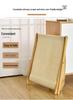 Cesto Portabiancheria Pieghevole in Legno e Rattan in Stile Nordico e Giapponese