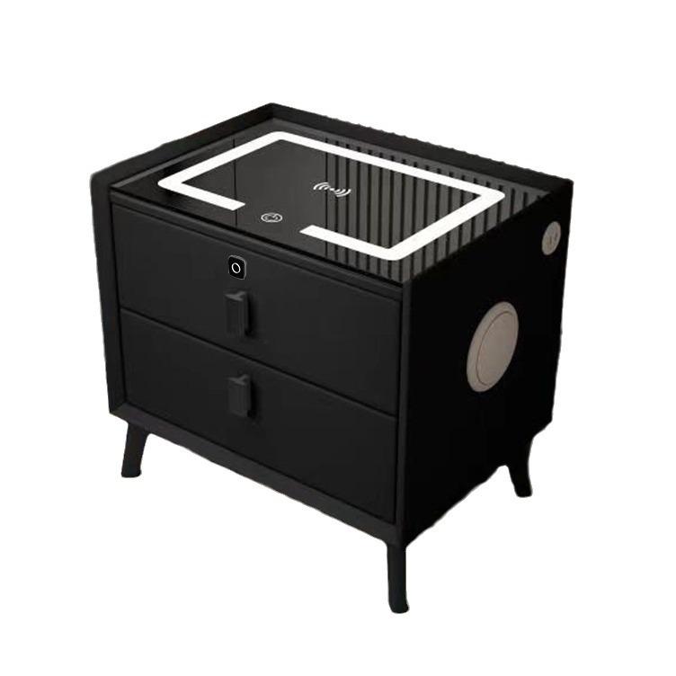 Luxe Smart Bedside Table with Wireless Charging and Storage
