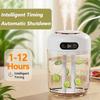 Remote Control Type Dual Spray Humidifier Desktop Aroma Diffuser Bedroom Remote Timer Ambient Light Screen Display Mist Maker