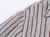 2025 Autumn Women's Slimming Double-breasted Striped Bow Shirt