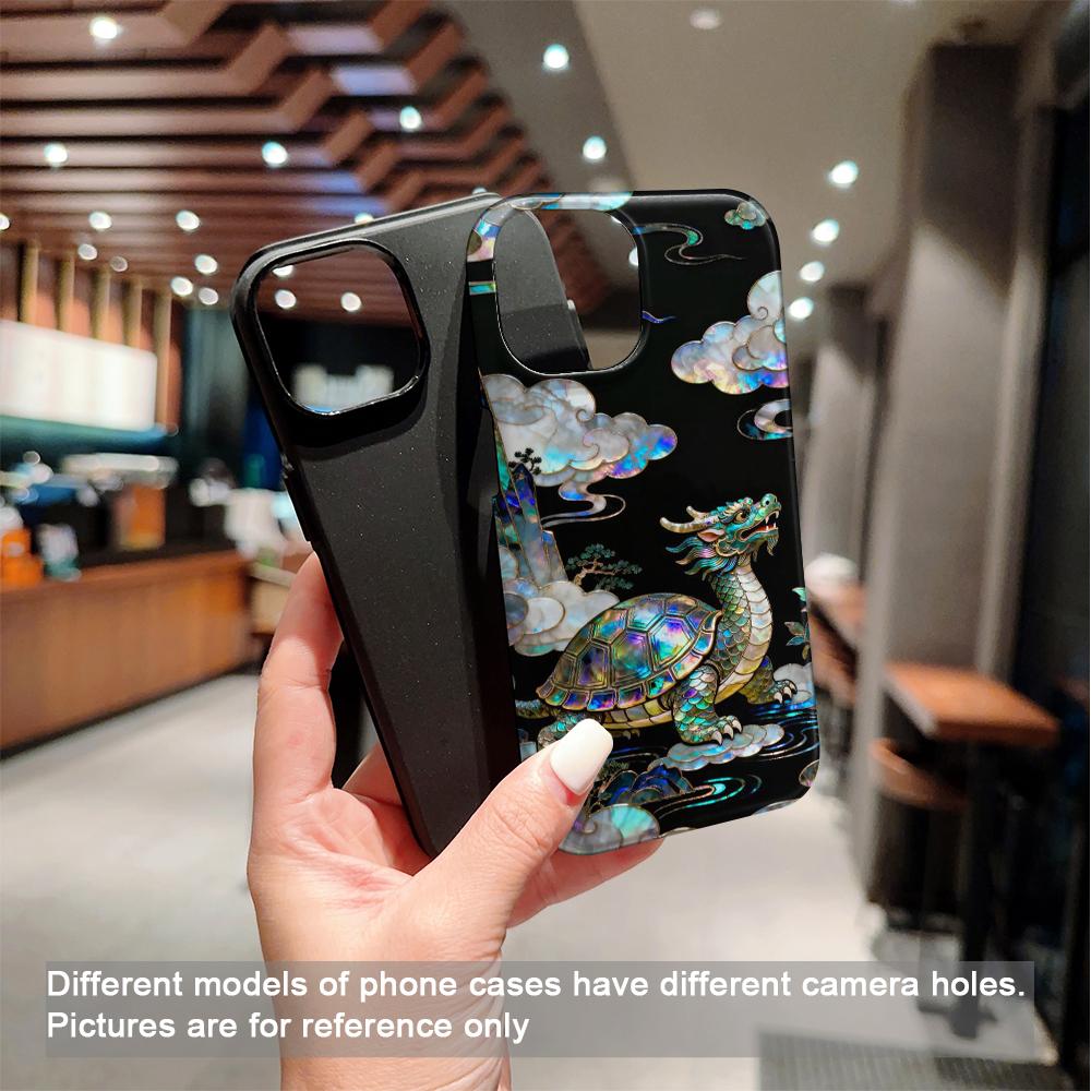 Stylish Tiger Dragon Marble Texture Printed 2 in 1 TPU+PC Phone Case for iPhone 17 16 15 14 Plus 13 12 11 Pro Max Mini XS Cover
