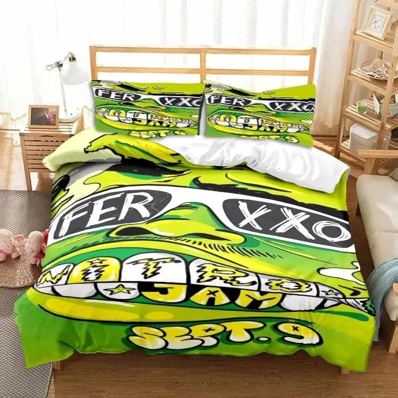 3D Print Ferxxo Feid Rapper Bedding Set Double Twin King Duvet Cover Comforter Pillowcase Boys Girls Adults Bedroom