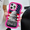 USA Amerikansk flagga Vågig kant TPU Mobilskal för iPhone 17 16 15 14 13 12 11 Air Pro Max Plus Färgglatt Fodral