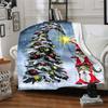 1Pc Christmas Gnome Snow Blanket Soft Throw Blanket For Home Bedroom Bed Sofa Travel Office Solid Christmas Blanket