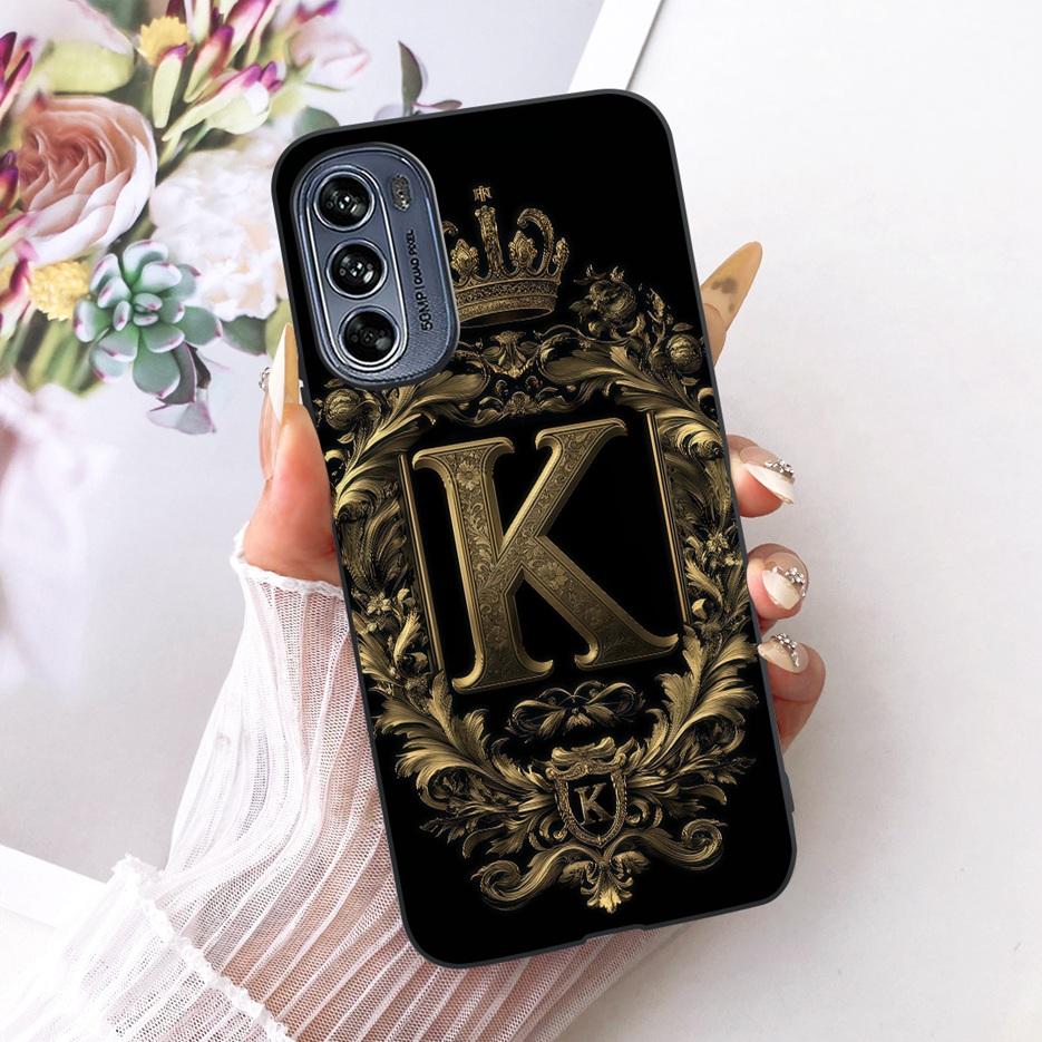 Für Motorola Moto G62 5G Hülle Niedliche Krone Buchstaben Abdeckung Stoßfest Weiches TPU Handyhülle Für Motorola G62 Moto G 62 MotoG62 5G Taschen