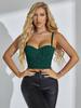 Rose Beauty A Faux Pearl Beaded Bustier Corset Cami Top