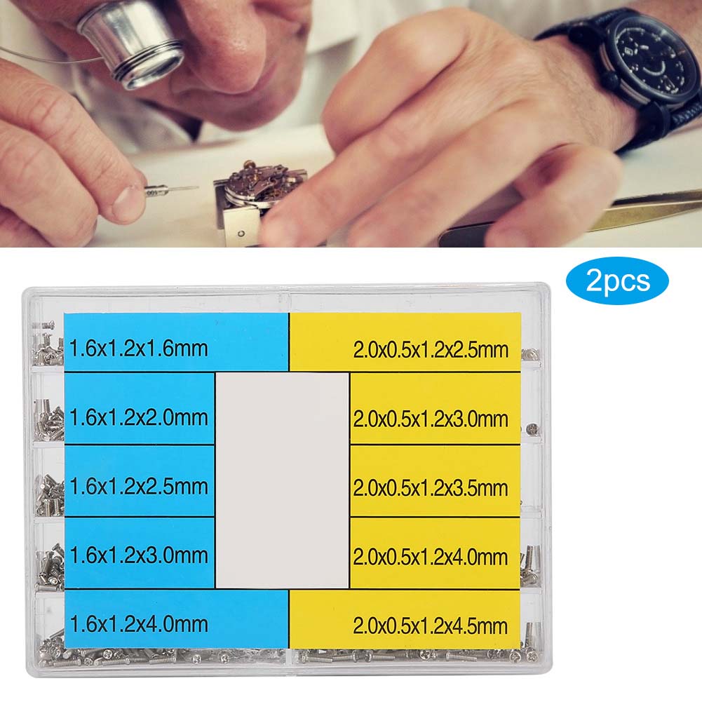 2 Box Watch Back Cover Screw Stainless Steel Screws Watch Repair Tool Accessory