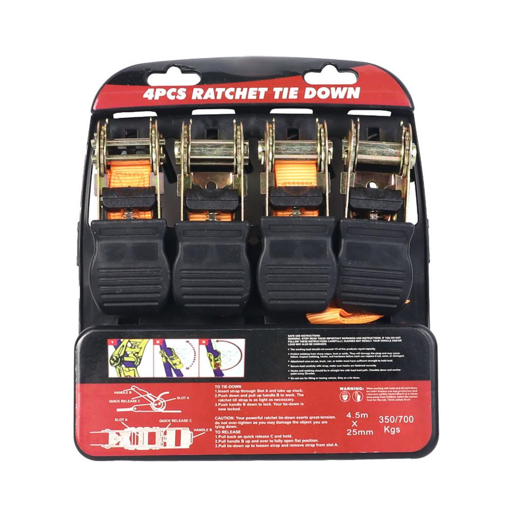Heavy Duty Ratchet Straps Suitable For Secure Cargo Fastening And Easy Operation Camping Gear Outdoor Home Applications
