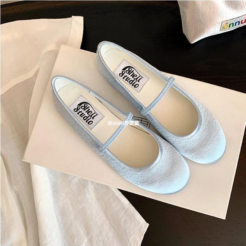 Fashion Flat Shoes for Women Spring Autumn Round Toe Silk Flat Bottomed Mary Jane Shoes for Women Ladies Shoes  Loafers