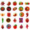50 Funny Expressions Chili Peppers with Independent Personality DIY Decorative Stickers Can Be Repeatedly Pasted with Waterproof Stickers