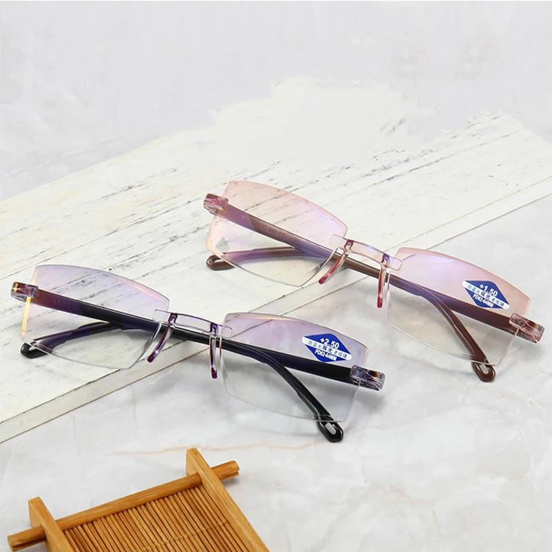 Multifocal Reading Glasses Women,Man Bifocal Presbyopia Eyeglasses,Blue Light Blocking Glasses With Diopters Plus +1.5 2.0