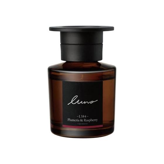Carmate Car Deodorant Air Freshener Drink Holder Dashboard Installation Stand-up Type [Plumeria & Raspberry] Luno Fragrance Liquid Liquid 80ml