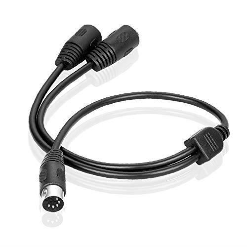 Câble Répartiteur MIDI - DigitalLife Z-MD1001-D - 5 DIN Mâle vers 2 x DIN Femelle - Y Répartiteur - Extension