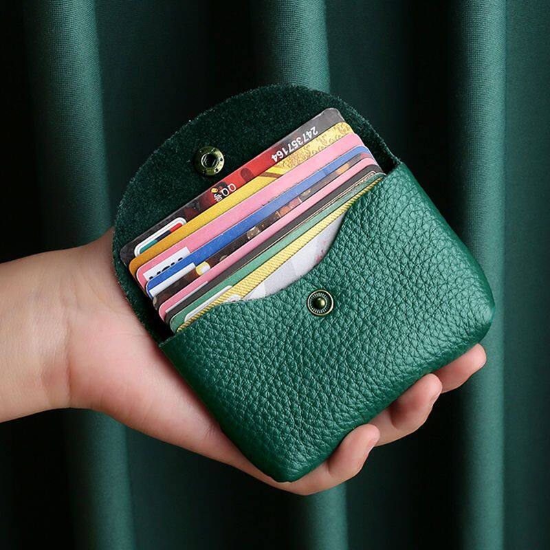 Wysokiej jakości etui na karty kredytowe Minimalistyczne miękkie prawdziwe skóra bydlęca podróżne etui na drobne karty klucze monety etui dla kobiet i mężczyzn