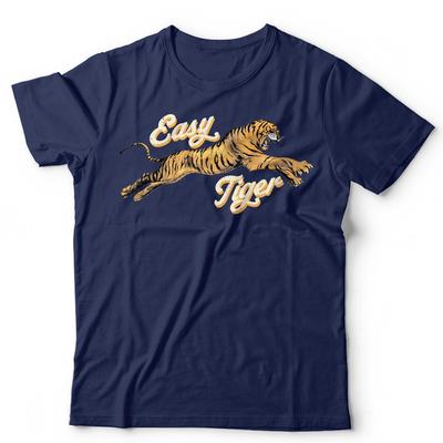 Camiseta Easy Tiger Retrô Unissex e Infantil Vintage Moderna Hippster Old School Trad