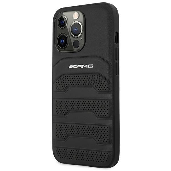 Etui Do iPhone 14 Pro AMG Skórzane Debossed Czarne