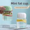 3 Peças Mini Caneca Fat 300ml Garrafa de Água Pequena Transparente com Escala à Prova de Vazamento Copo para Café da Manhã Suco Recipiente para Bebidas Viagem Casa Presente