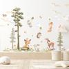 Cartoon Forest Big Tree Animals Wall Stickers Hedgehog Dandelion Decals for Children's Room Baby Bedroom Home Wall Decoration