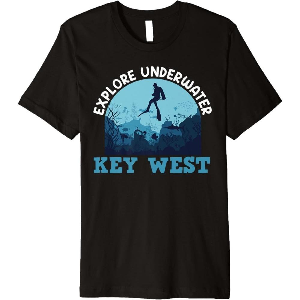 

KEY-WEST EXPLORE THE UNDERWATER WORLD OF KEY-WEST Premium T-Shirt(1) XXXXXL чорний