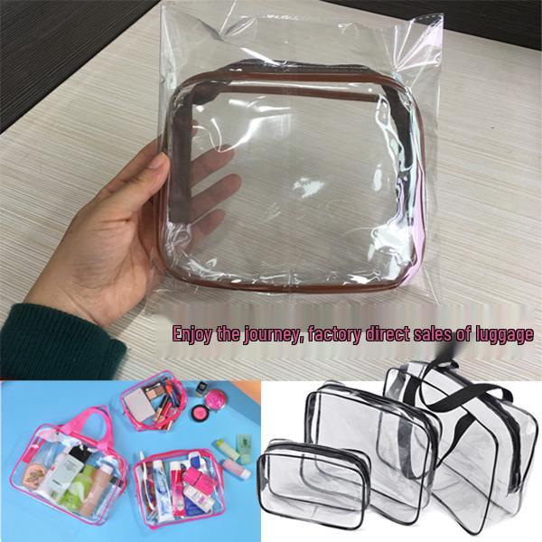Transparent Vattentät Smink- & Toalettartiklar Organizer Väska - PVC Reseförvaring