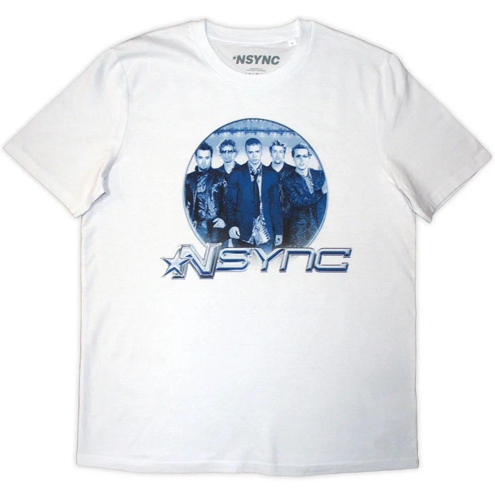 NSYNC T-Shirt: Band Circle (White) OFFICIAL NEW XL