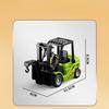 1 Set 2.4Ghz Mini Remote Control Forklift Car Model Toy 1/64 Alloy Rc Forklift True Lift-Down-Rotate With Rear Cargo Hopper