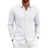 Men S Classic Casual Long Sleeve Button Down Solid Color Shirt